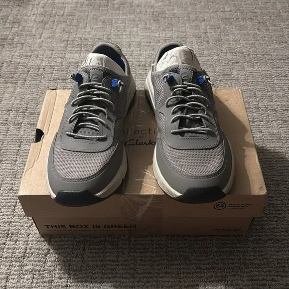 Clark’s Men’s Davis Low Grey Sneakers - Size 8.5
